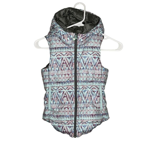 Ivivva by Lululemon Hooded Reversible Goose Down Puffer Vest Size 6 - Picture 5 of 5